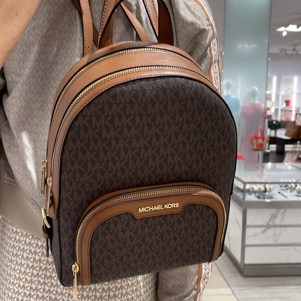 Michael Kors Backpack Bag Jaycee Md Backpack Brown Braun 35S2G8TB2B